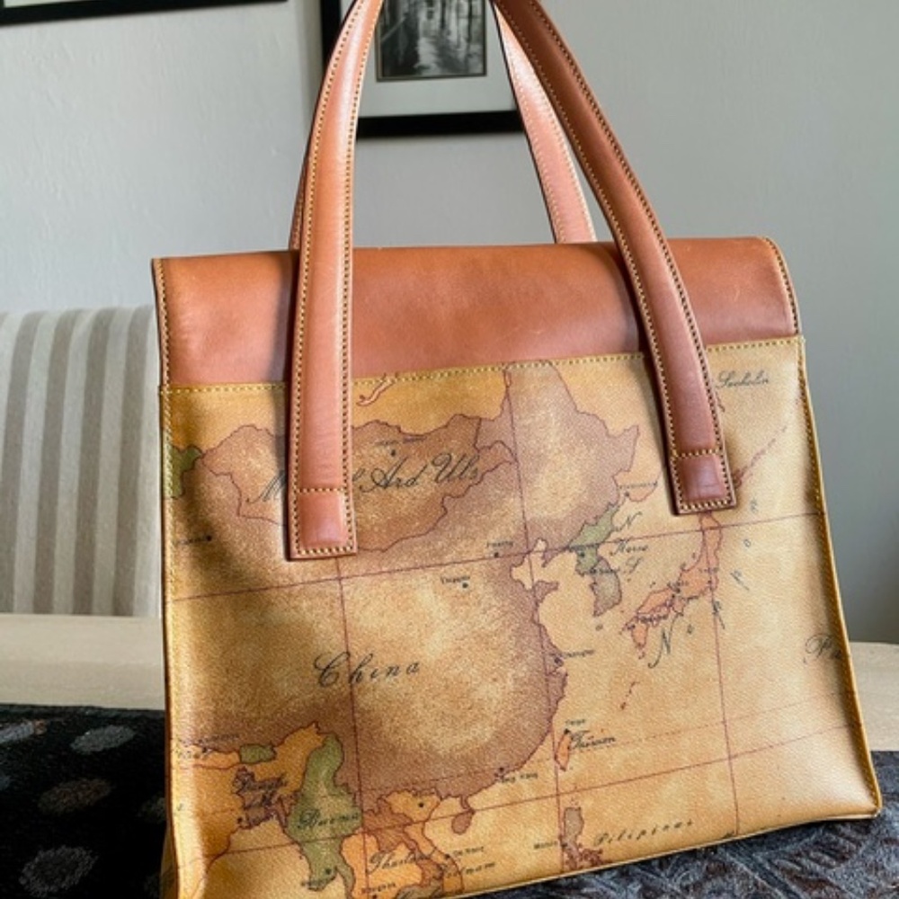 Vintage Never Used Italian Leather Alviero Martini Prima Classe Purse - Picture 2 of 6
